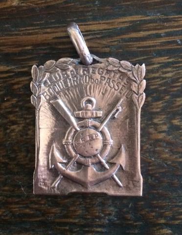 Antiga medalha em bronze náutica clube regatas Boqueirão