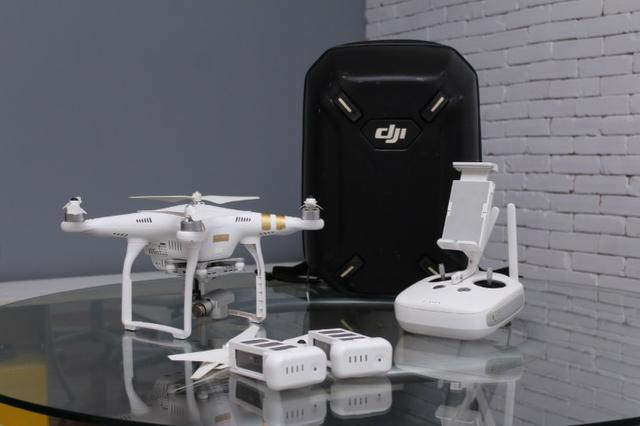Dji Phanton 3 Profissional _ Drone 2 bat e mochila com caixa