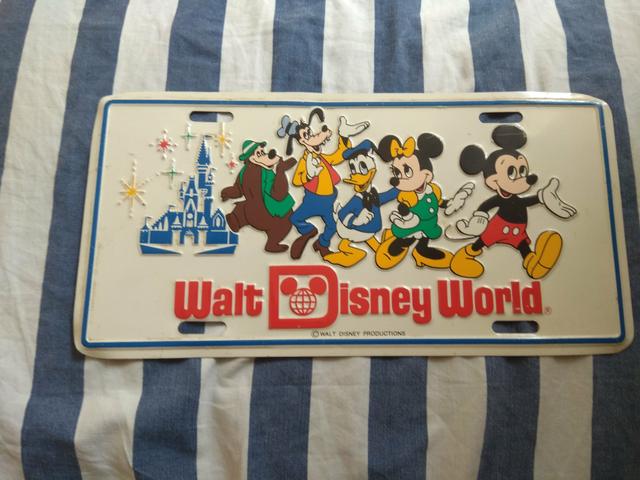 Placa vintage Walt Disney World