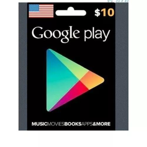Cartão Google Play Store Gift Card $10 Dolares Us Android