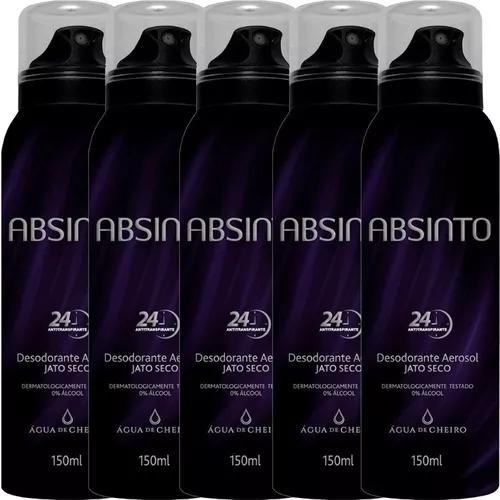 5 Desod Aerosol Absinto For Man Antitranspirante 5x150ml