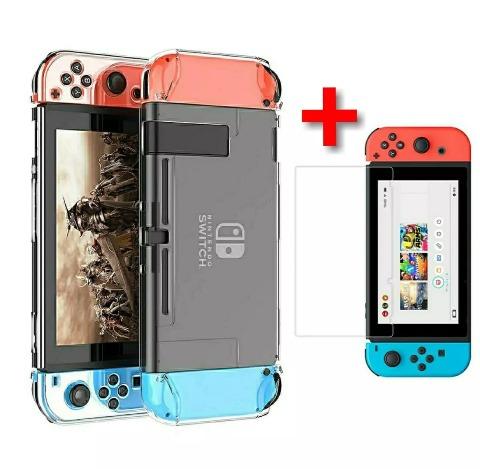 Case acrílico Nintendo Switch + película de vidro