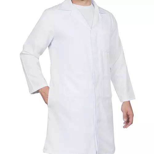 Jaleco Branco Médico Gabardine Unissex Bu63