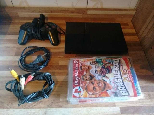 Playstation 2 com 1 controle