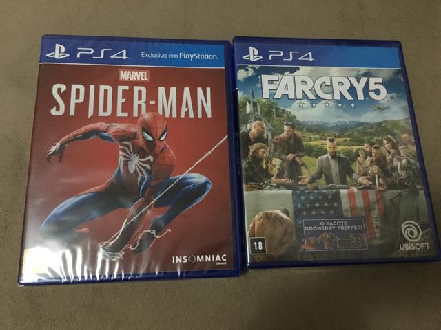 Spiderman ou Farcry 5 - PS4 - Lacrado