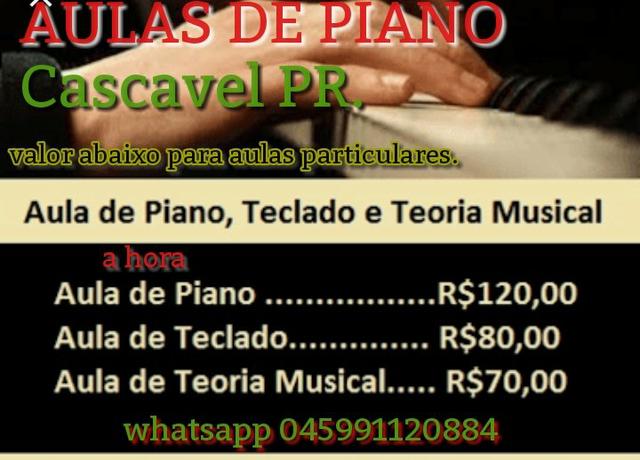 Aulas de piano profissional