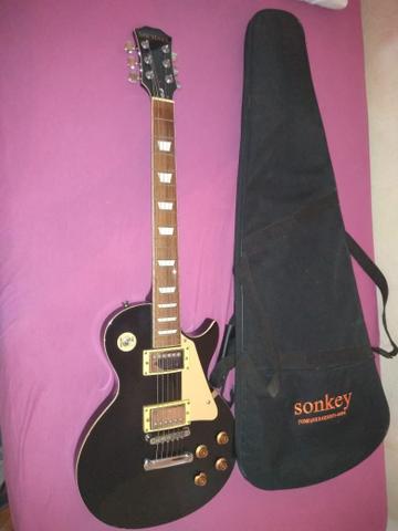 Guitarra Cort Les Paul Cr100 Bk Preta