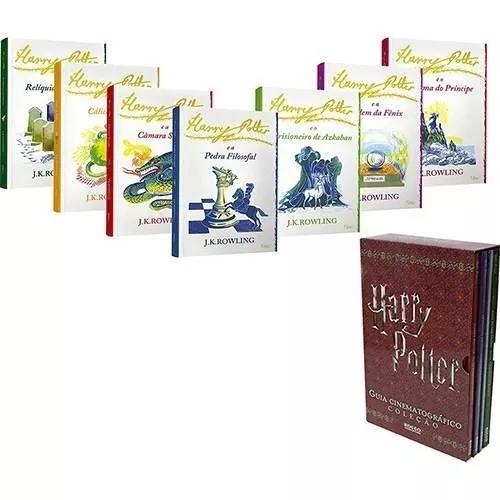 Kit Coleção De Livros Harry Potter +box Guia