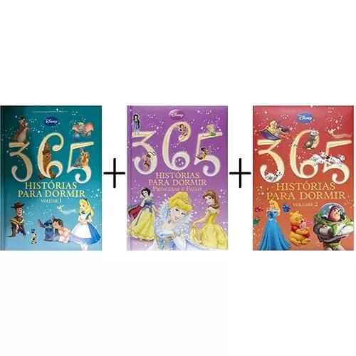 Kit Com 3 Livros 365 Historias Disney Capa Dura