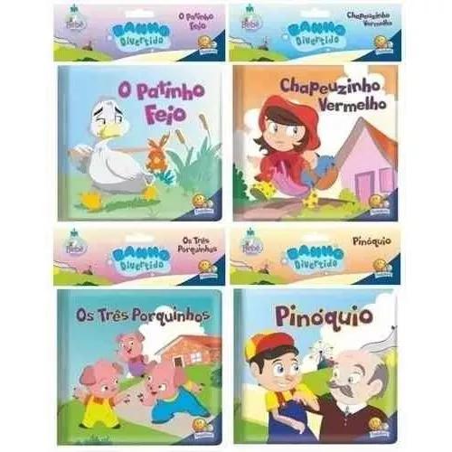 Kit Livro Do Bebê Banho Divertido Educativo 4 Livros Oferta