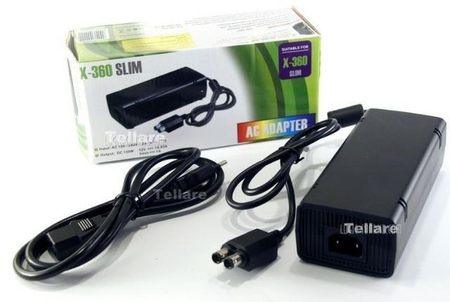 Fonte Xbox 360 Slim Bivolt 110v/220v 135w Cabo De