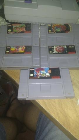 Lote cartuchos Super Nintendo seminovos leia