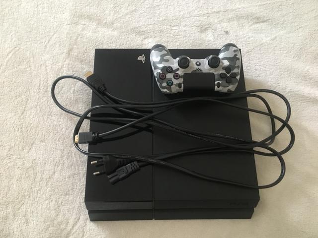 PS4 Fosco 500GB 1 Controle 1 jogo ate 12x R$ no