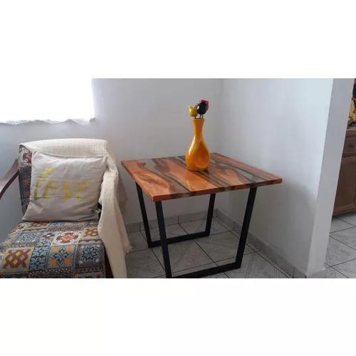 Mesa Rústica (Mesa De Centro) 0,76 × 0,76 × 0,63alt.