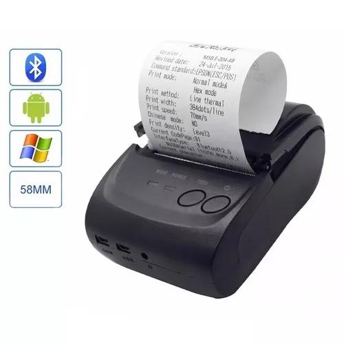 Mini Impressora Portátil Térmica Bluetooth Usb Androide