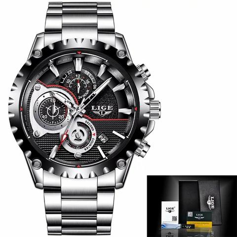Relógio Luxo masculino importado original Lige Funcional