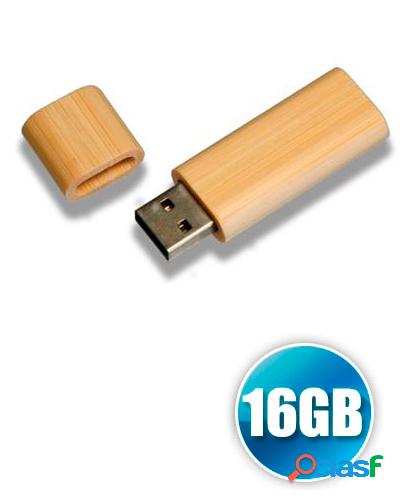 pen drive 16gb de bambu