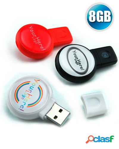 pen drive 8gb redondo para brindes