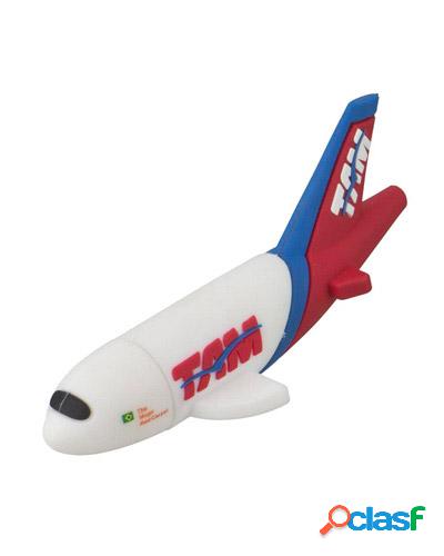 pen drive emborrachado avião 3d