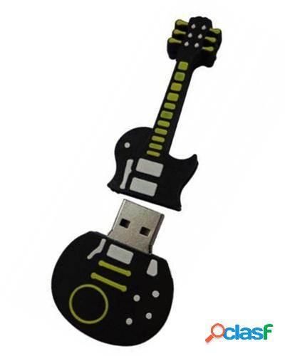 pen drive emborrachado guitarra 2d