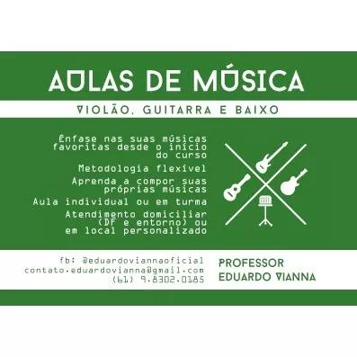 Aulas De Violão, Guitarra, Baixo, Bateria, Teclado A