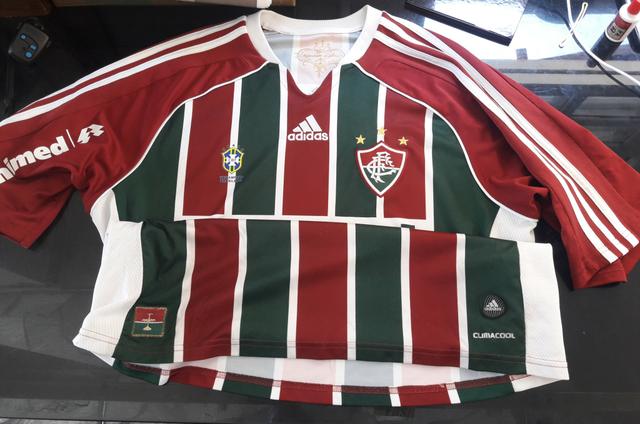 Camisa Fluminense Patch Tricampeão Brasileiro Autografada