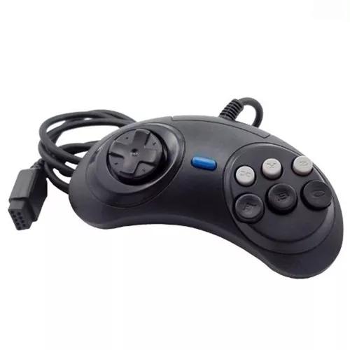 2 X Controle Sega Mega Drive 1 2 3 Master Com 6 Botões