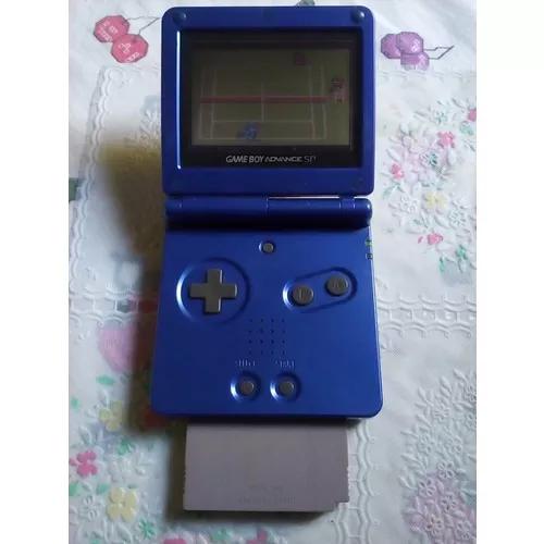 Game Boy Advance Sp Azul Com Carregador E 2 Jogos Originais