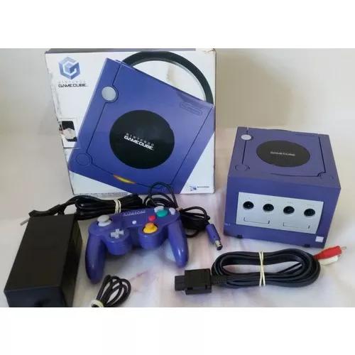 Game Cube Completo Na Caixa Original Azul Indigo Gradiente