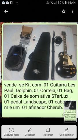 Guitarra linda gold dophin