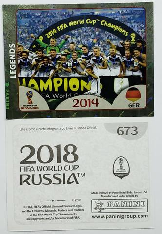 Figurinha cromada n°673, Copa do Mundo na Rússia 