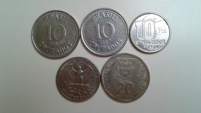 Lote com 5 moedas
