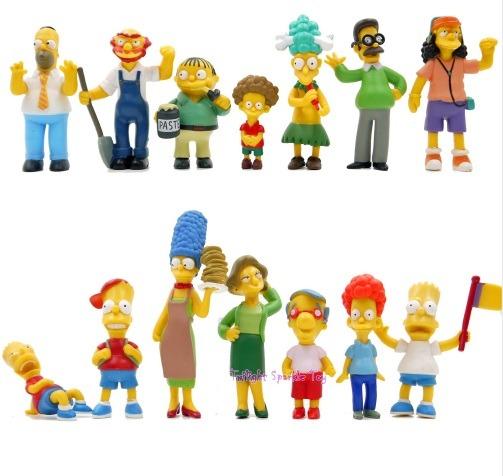 Os Simpsons Kit Com 14 Bonecos Colecionaveis