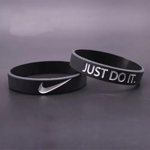 Pulseira Nike Just Do It - Silicone 2 Unidades Frete Grátis