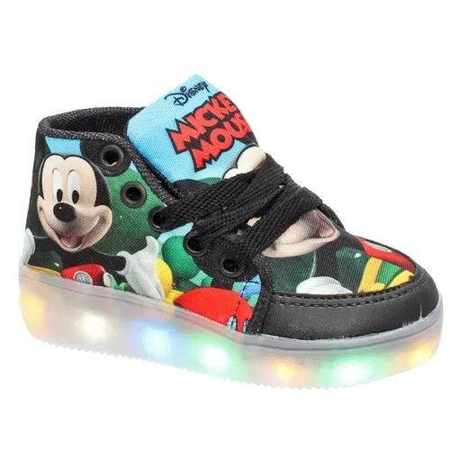 Tenis Led Mickey Infantil Masculino Meninos Promoção