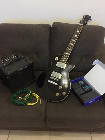 Kit guitarra caixa e pedaleira