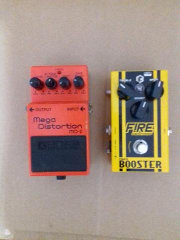 Vendo ou troco pedal boss mega distortion e fire booster