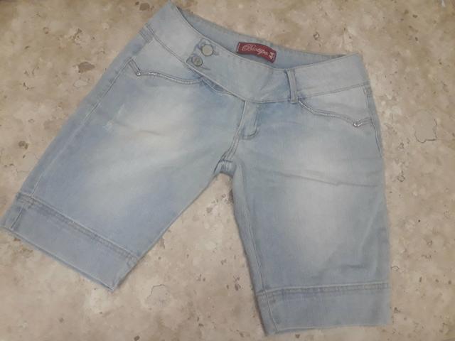 Bermuda jeans feminina