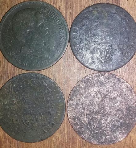 Lote de 4 raras moedas pataca antigas