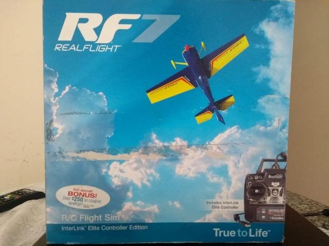 Simulador rf7 realflight com radio completo em perfeito