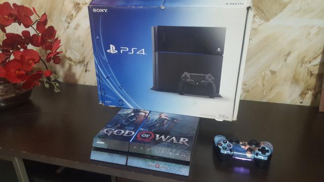 Playstation 4 Na Caixa, Com Todos os Cabos, Controle