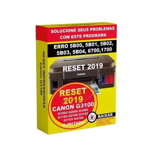 Reset Para Canon G3100 Erro 5b00 5bo2 Atualizado Não Expira