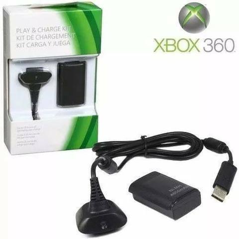 Bateria Controle Xbox 360 c mah c Cabo Carregador Novo