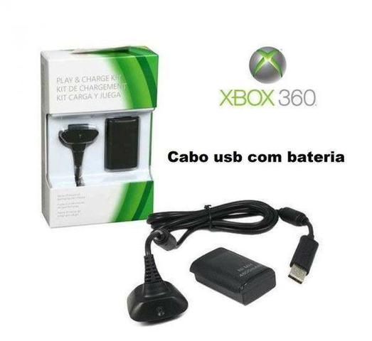 Kit Bateria + Cabo (Controle Xbox 360)