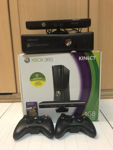 XBOX GB + 2 controles + Kinect + 17 jogos + Scandisk