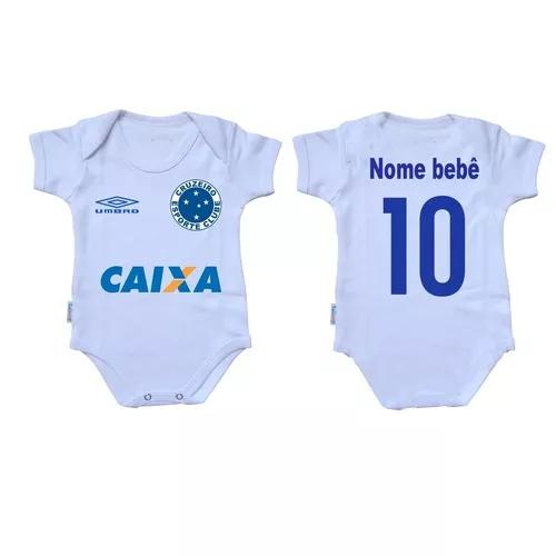 Body Criança Roupa Bebê Nenê Time Futebol Cruzeiro Minas
