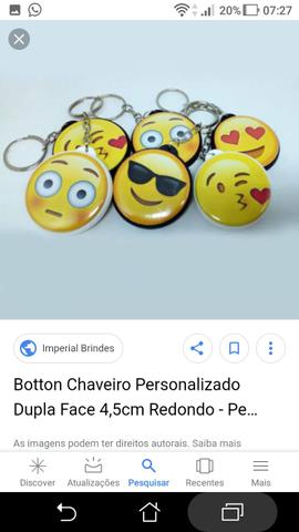 Chaveiro dupla face emoji