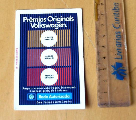 Colecionável Antigo - Card Cartão Vale-brinde - Volkswagen