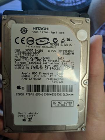 Hd Apple Macbook Pro 250gb 2.5 Hitachi