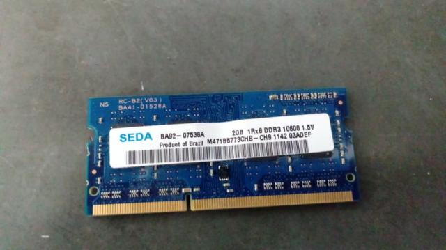 Memoria ram 2 gb DDR3 para notebook Campina Grande